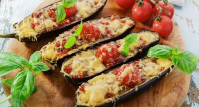 Stuffed Aubergines with Galbani Mozzarella and Parmigiano Reggiano - Galbani