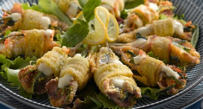 Anchovies stuffed with Galbani Mozzarella and Courgettes - Galbani