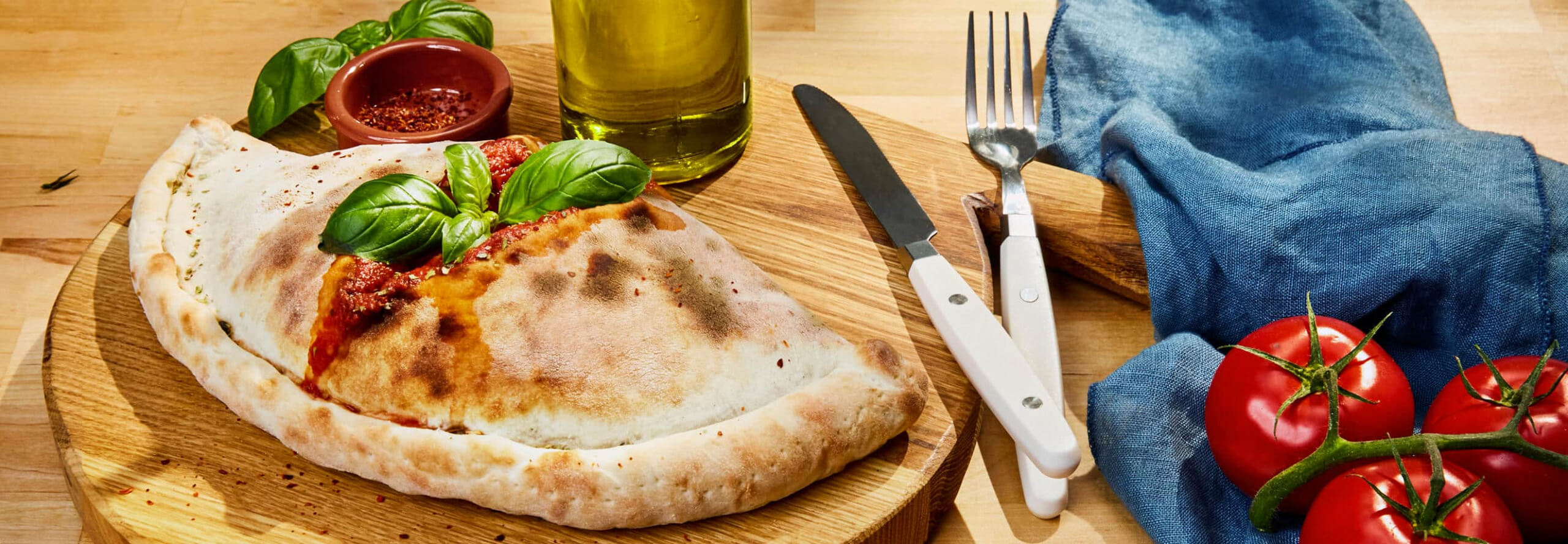 Galbani Mozzarella and Aubergine Calzone Pizza - Galbani
