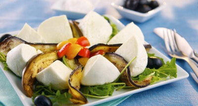 Galbani Mozzarella and Grilled Aubergine Salad - Galbani