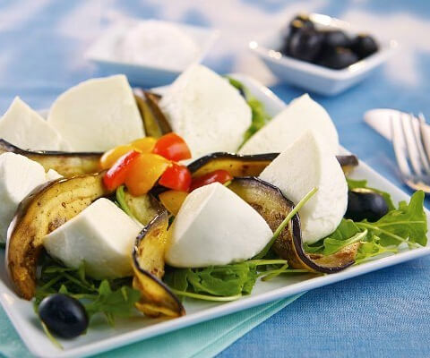 Galbani Mozzarella and Grilled Aubergine Salad - Galbani