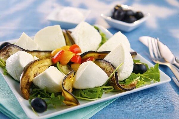 Galbani Mozzarella and Grilled Aubergine Salad - Galbani