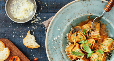 Ravioli with Galbani Parmigiano Reggiano and Red Pesto - Galbani