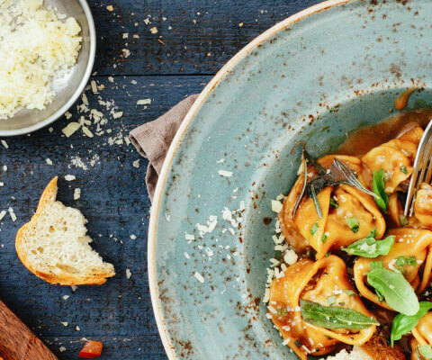 Ravioli with Galbani Parmigiano Reggiano and Red Pesto - Galbani