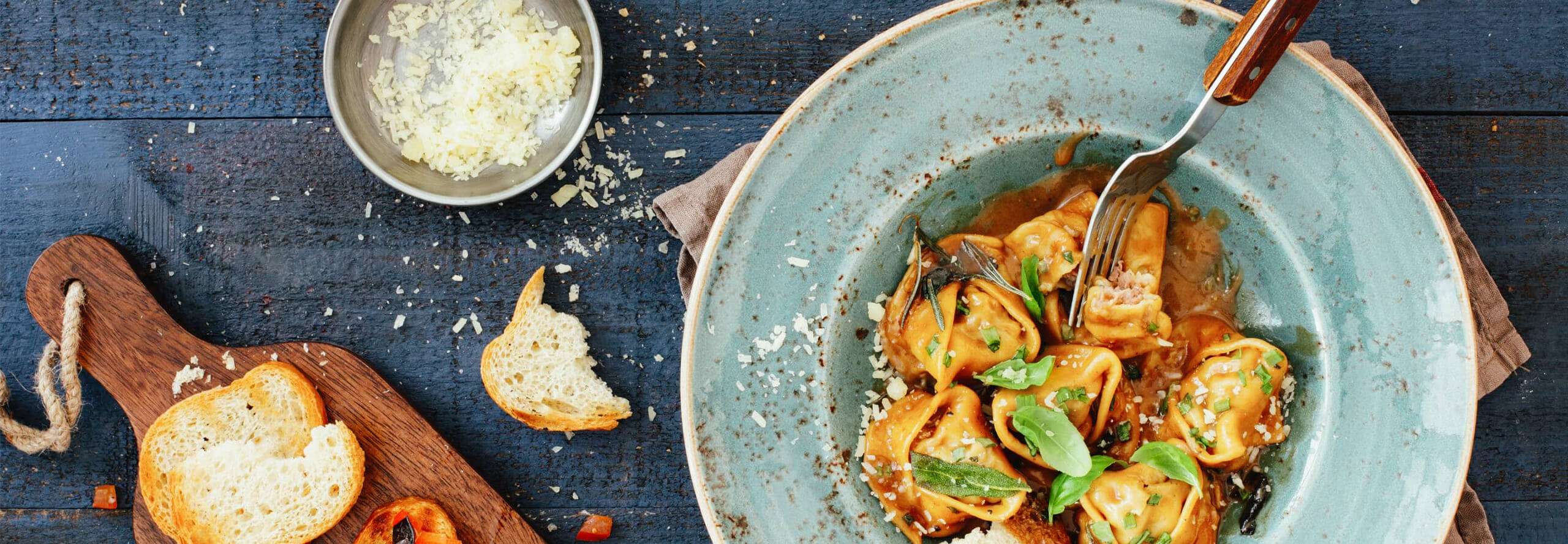 Ravioli with Galbani Parmigiano Reggiano and Red Pesto - Galbani