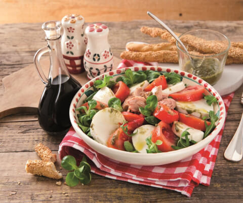 Galbani Mozzarella Caprese Salad with Tuna - Galbani