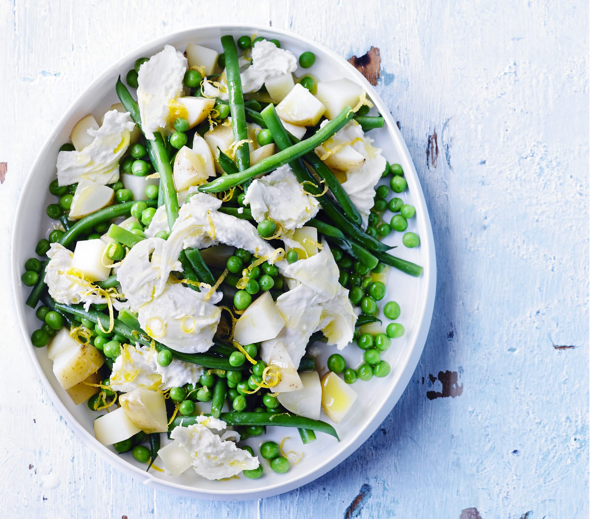 Galbani Mozzarella, Potato, Pea and Green Bean Salad - Galbani