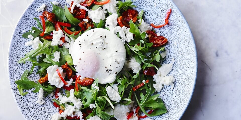 Galbani Mozzarella, Poached Egg and Rocket Salad - Galbani