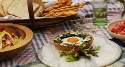 Galbani Mozzarella, Egg and Spinach Tart - Galbani