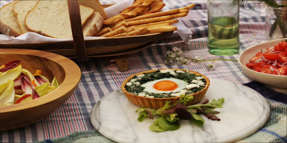 Galbani Mozzarella, Egg and Spinach Tart - Galbani