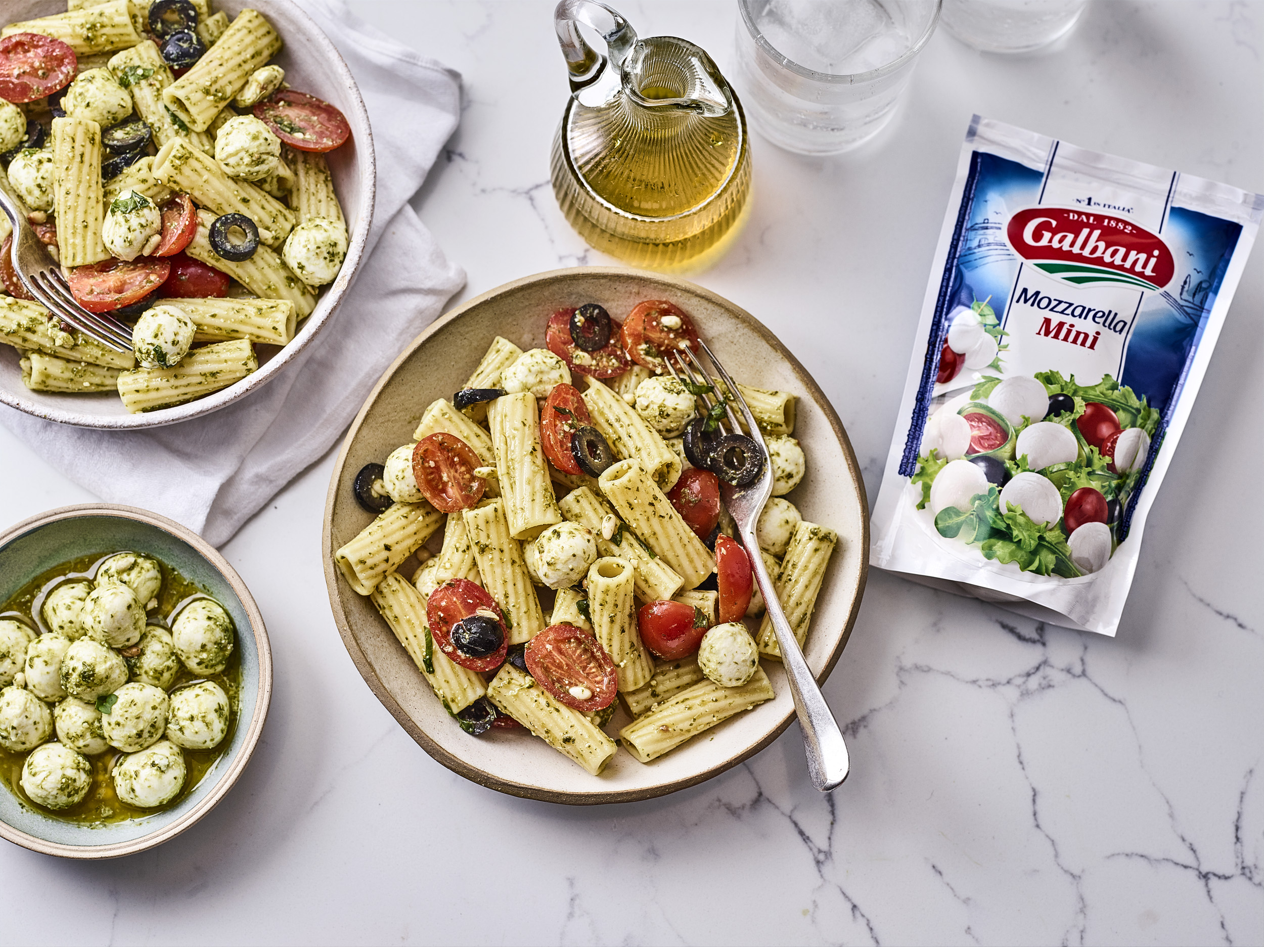 Marinated Mozzarella & Pasta Salad - Galbani