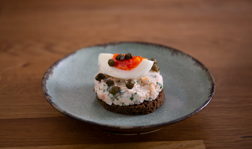 Galbani Ricotta, Hot Smoked Salmon, Rye - Galbani