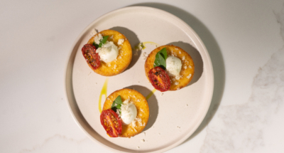 Fried Polenta with Mini Mozzarella and Tomato - Galbani