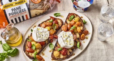 Bruschetta with Pane Pugliese & Burrata - Galbani